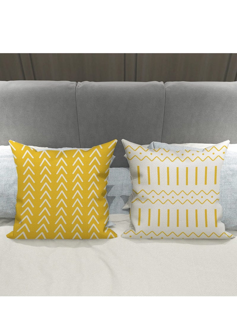 Generic Pillow Covers, Modern Sofa Throw Pillow Cover, Decorative Outdoor Linen Fabric Pillow Case for Couch Bed Car 45x45cm for Home (Light Blue, 18x18,Set of 4)  - Image 4