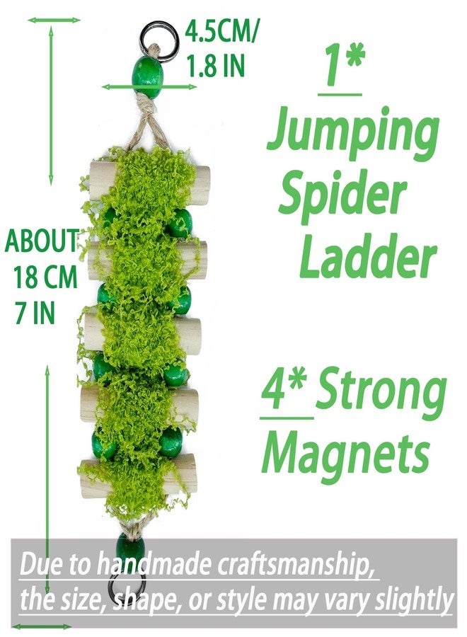 Okueejur Jumping Spider Rope Bridge,A Solid Wood Climbing Suspension Bridge, Jumping Spider Accessory, Handmade Spider Jumping Platform (Small) - Image 2