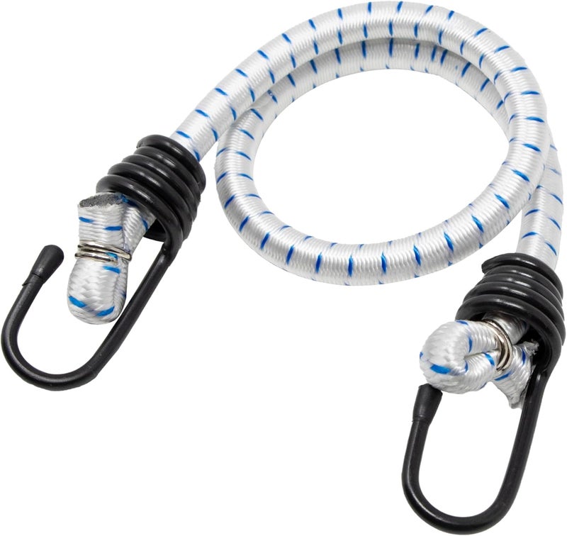 Kotap VBC-24WHT حبال بنجي متينة متعددة الاستخدامات مع خطافات، 24 بوصة، أبيض (عبوة من 10) - Image 3