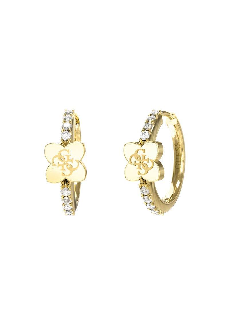 جس أقراط بشعار زهرة برية