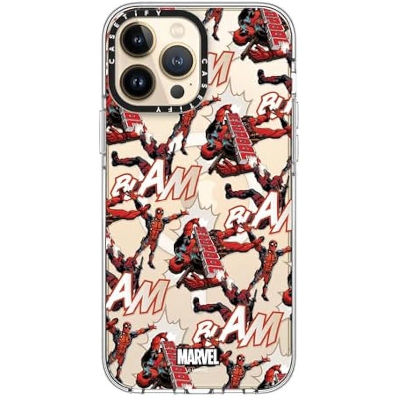Casetify Clear iPhone 13 Pro Max Case 【Deadpool & Wolverine Co-Lab/Not Yellowing / 6.6ft Drop Protection/Magsafe】 - Deadpool Pattern Case - Clear - Image 5