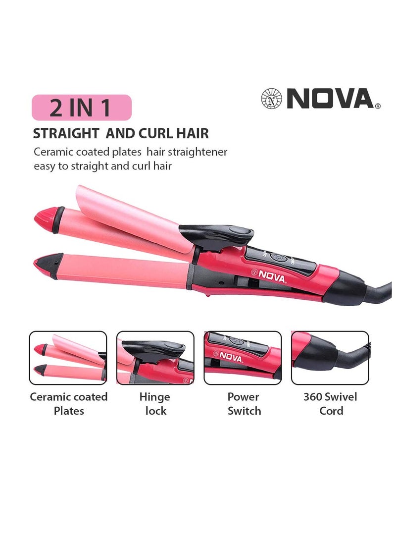 NOVA - Nova 2 In 1 Hair Curler And Hair Straightener - Image 1
