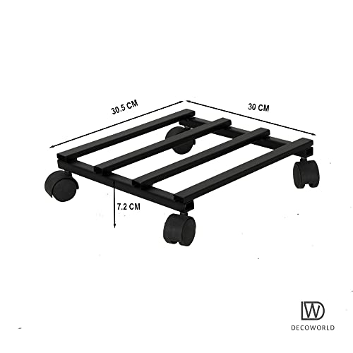DECOWORLD || Plant Stand with Wheels || Planter Stand with Wheels for Flower Pots and Plant Pots|| ( Set of 2) - Image 5