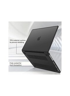 Procases MacBook Pro 14.2/14 Inch Case 2023/2021 Release A2779 / A2442 with M2 M1 Pro/Max Chip, Matte Frosted Translucent Hard Shell Slim Cases Shockproof Protective Cover for MacBook Pro -Black  - Image 4