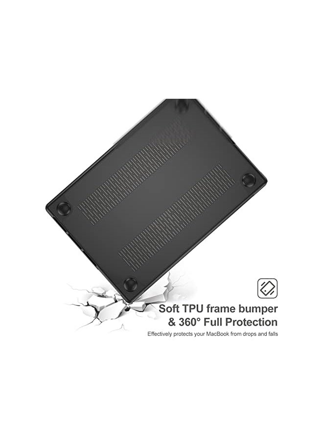 Procases - MacBook Pro 14.2/14 Inch Case 2023/2021 Release A2779 / A2442 with M2 M1 Pro/Max Chip, Matte Frosted Translucent Hard Shell Slim Cases Shockproof Protective Cover for MacBook Pro -Black - Image 1