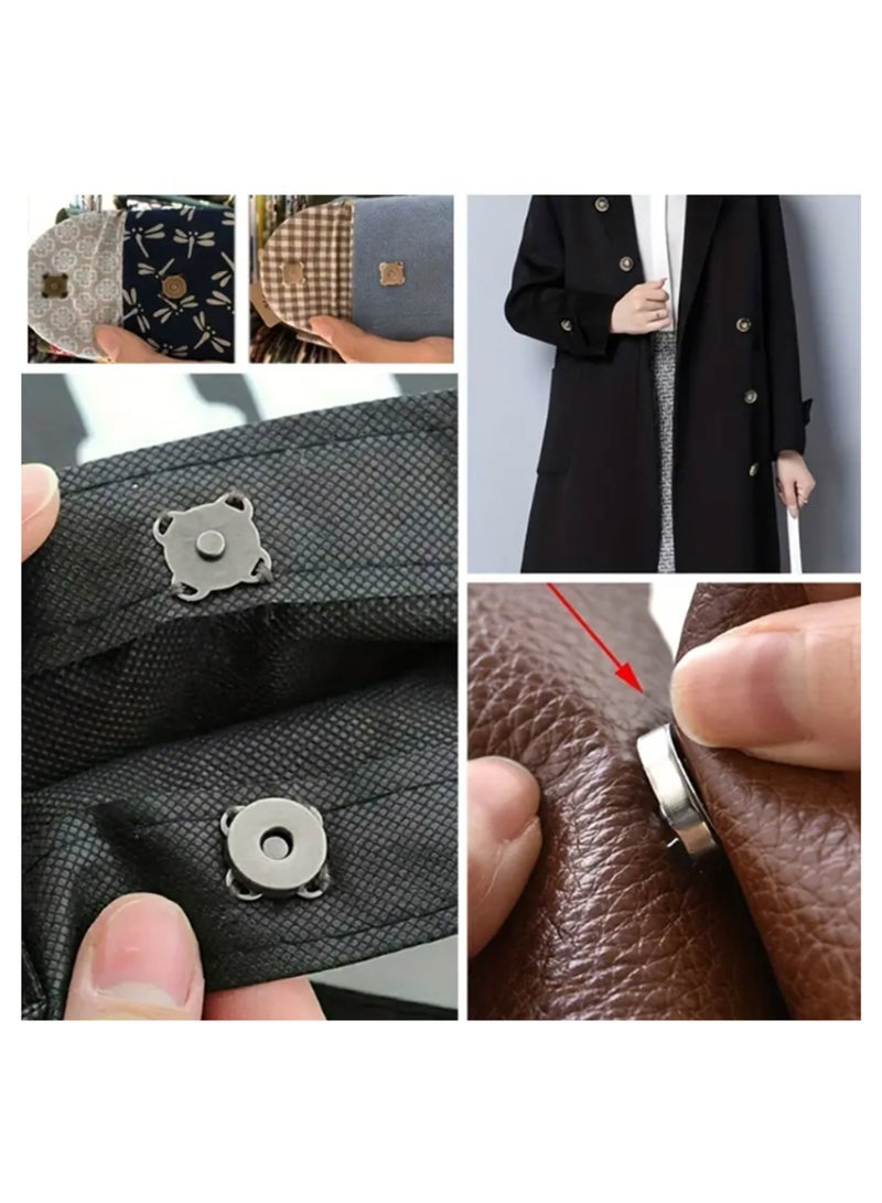 25Pairs Magnetic Buckle Button Plum Magnetic Buckle For Bag Clothes Handbag Scraping (Black)  - Image 5