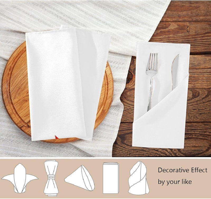 ZzWwR Red Cardinal Bird On Berry Branch Cloth Napkins Set of 6 20 x 20 Inch Soft  Comfortable Polyester Dinner Napkins for Home Family Restaurant Floral 10x10 Inch g266515678p381c416s789 - Image 4