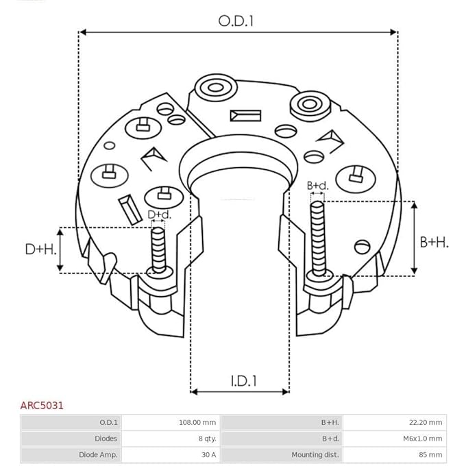 AS -PL ARC5031 Alternator Rectifiers - Image 3