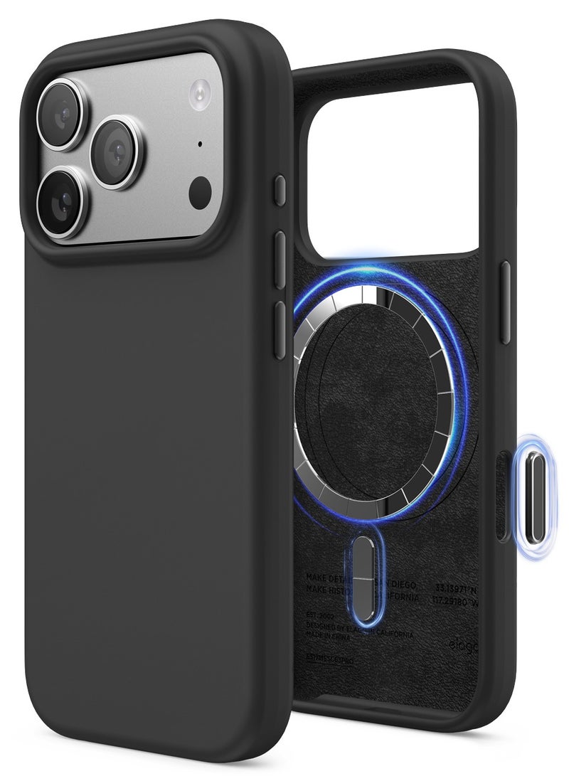 Elago Magnetic Liquid Silicone for iPhone 17 Pro case cover [Camera Control Button Cover] compatible with MagSafe Shockproof - Black - Image 1