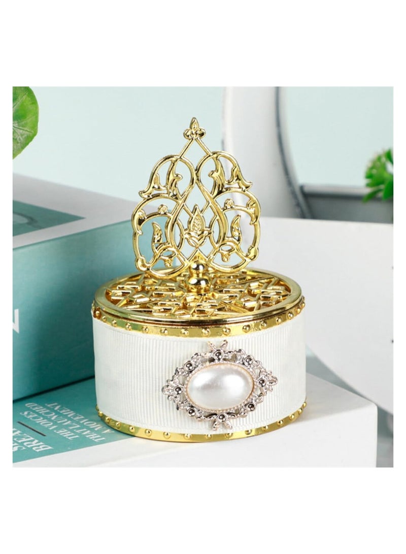 Excefore Round Candy Boxes, 12Pcs Gold Party Favor Boxes Fancy Candy Storage Boxes Decorative Treat Box European Style Favor Container for Wedding Baby Shower Birthday Party - Image 2
