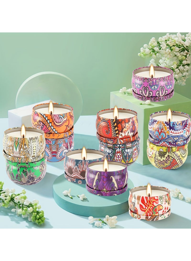 ارواق مجموعة من 36 شمعة معطرة مزينة بالكريستال البيضاوي، 2.5 أونصة، بارافين للاستخدام العالمي - Image 3