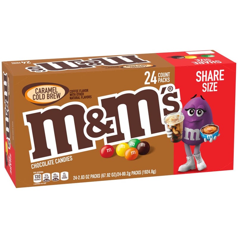 M&M'S حلوى شوكولاتة كراميل إم إم إس بحجم كامل 283 أونصة عبوات حلوى بالجملة عبوة من 24 - Image 3