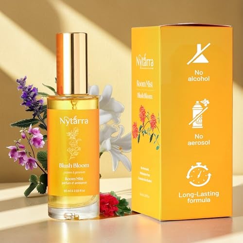 Nytarra Room Mist Spray Blush Bloom | Room Freshener, Air Freshener, Fragrance for Home, Living Room, Washroom, Bedroom, Office | Long Lasting Home Fragrance | Neroli, Jasmine and Amber - Image 1