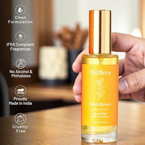Nytarra Room Mist Spray Blush Bloom | Room Freshener, Air Freshener, Fragrance for Home, Living Room, Washroom, Bedroom, Office | Long Lasting Home Fragrance | Neroli, Jasmine and Amber - Image 3