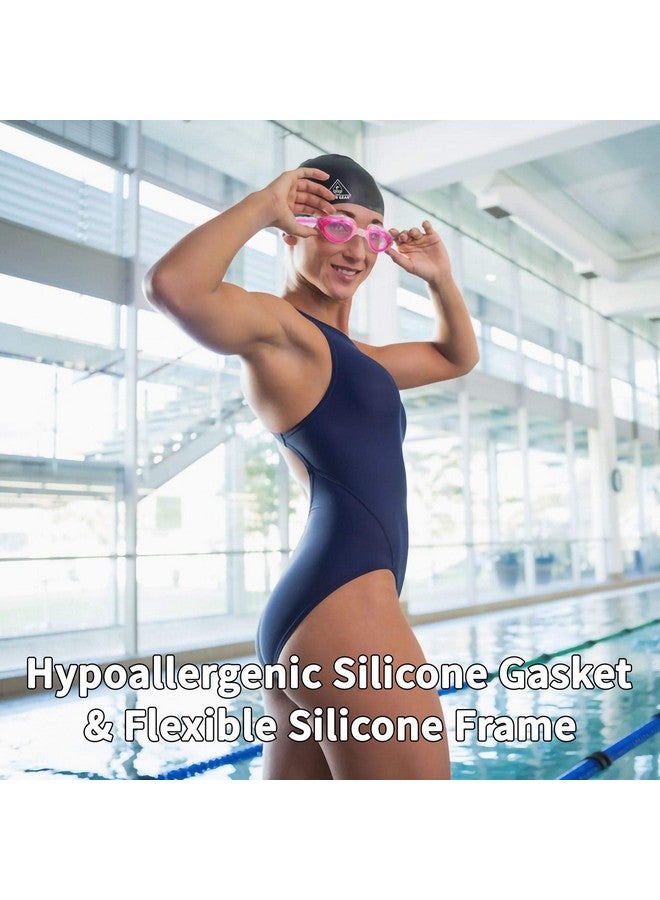 Water Gear Antifog Goggles Women And Mens Swimming Goggles Great For Pool And Diving Comfortable And Clear Vision Water Sports And Exercise Pink - Image 3