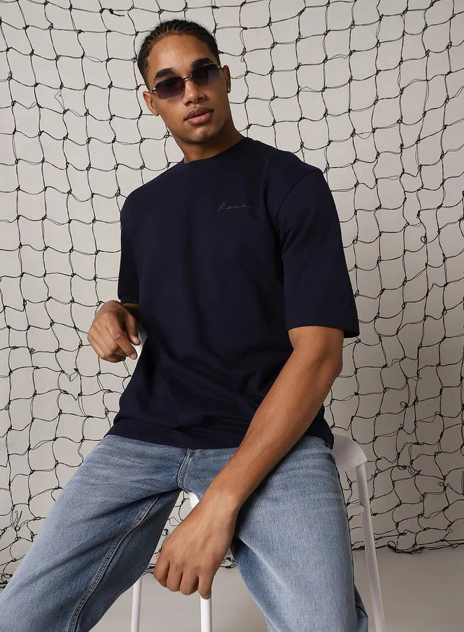 Hubberholme Round Neck Oversized T-Shirt by Styli