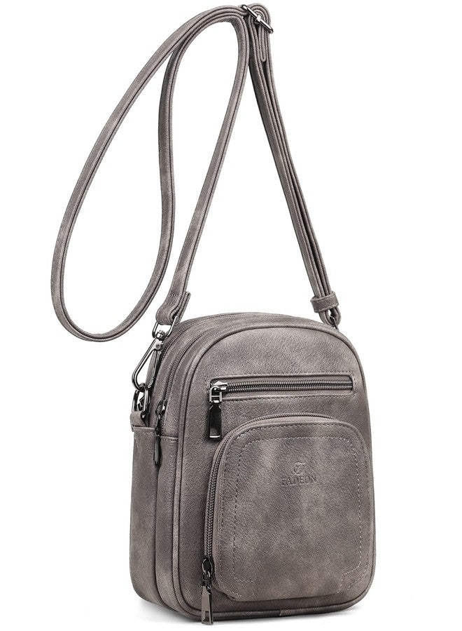 FADEON Mini Crossbody Bags Purses for Women Small Cross Body Purse, Designer Crossbody Purse Shoulder Bag Card Slot Grey - Image 1
