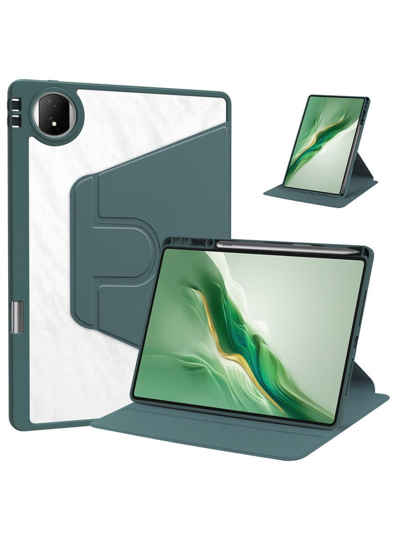 General Rotating Case for Huawei Honor Magic Pad 2 12.3 inch with Pencil Holder,360 Degree Rotation Protective Stand Smart Tablet Slim Hard Shell Folio Cover Clear Back with Auto Wake/Sleep  - Image 1