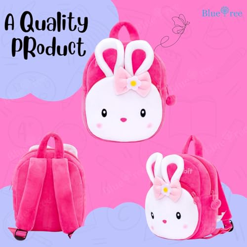 Blue Tree Girl's and Boy's Plush Minnie Cartoon School Bag Backpack (Pink, 3 to 5 Year) - Image 5