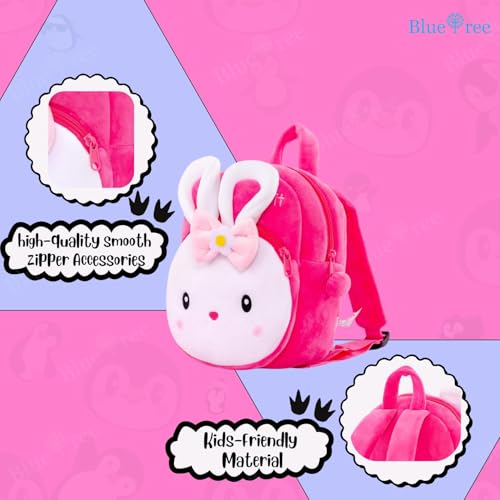 Blue Tree Girl's and Boy's Plush Minnie Cartoon School Bag Backpack (Pink, 3 to 5 Year) - Image 3