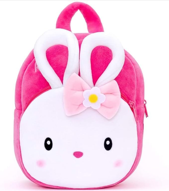 Blue Tree Girl's and Boy's Plush Minnie Cartoon School Bag Backpack (Pink, 3 to 5 Year) - Image 1