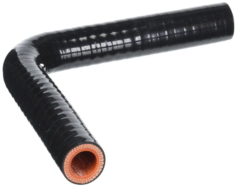 HPS HTSEC90-062-BLK Silicone High Temperature 4-ply Reinforced 90 degree Elbow Coupler Hose, 100 PSI Maximum Pressure, 4" Leg Length on each side, 5/8" ID, Black - Image 5