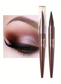 Long-Lasting Matte Eyeliner Gel - Smooth, Natural, Waterproof, And Smudge-Proof, Blue Eyeliner Contains Plant Squalane Formula - Brown
