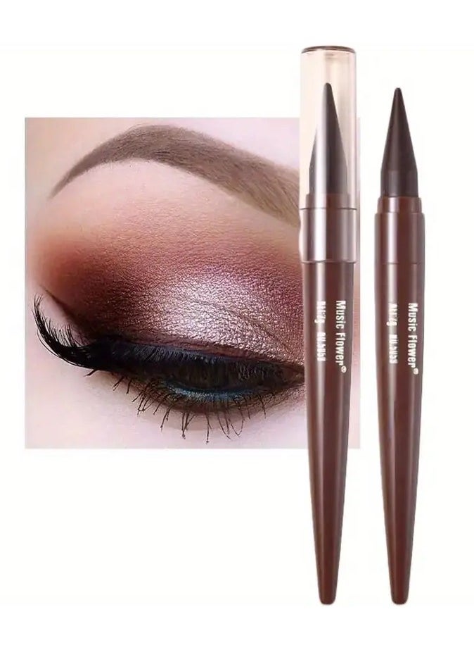 Music Flower - Long-Lasting Matte Eyeliner Gel - Smooth, Natural, Waterproof, And Smudge-Proof, Blue Eyeliner Contains Plant Squalane Formula - Brown - Image 1