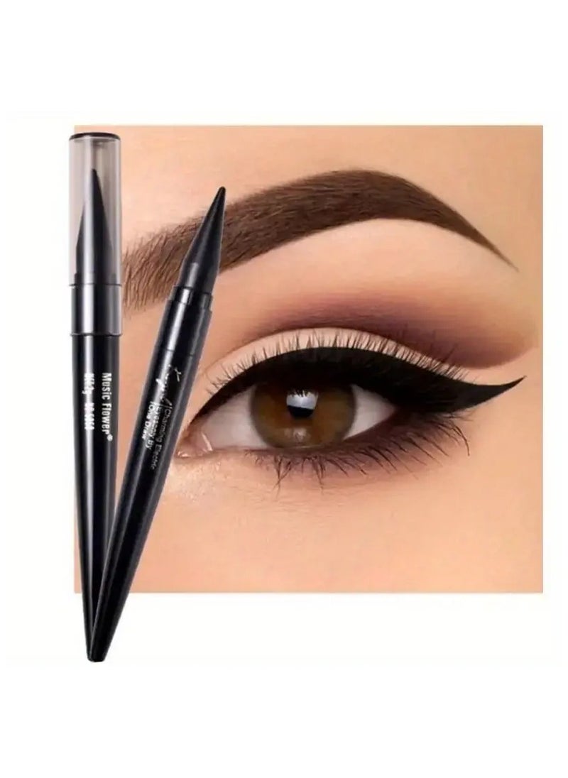 Music Flower - Long-Lasting Matte Eyeliner Gel - Smooth, Natural, Waterproof, And Smudge-Proof, Blue Eyeliner Contains Plant Squalane Formula - Brown - Image 1