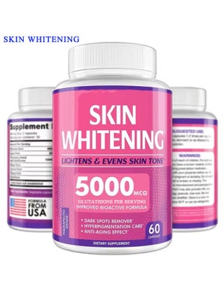 advanced skin whitening glutathione complex Antioxidant – Skin Wellness & Bright-Looking Complexion Support – 5000 mcg – 60 Capsules | Best Price Bahrain Routine Skin
