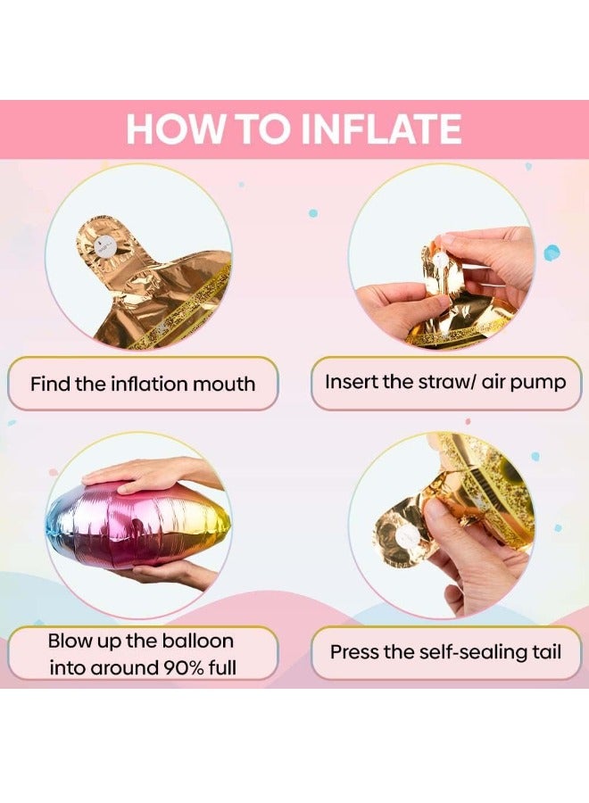 Number 5 Balloon with Detachable Crown, Easy Inflate and deflate reusable, Premium Foil Mylar Balloons for Birthdays, Anniversaries, and Party Decorations(40 inch, Multicolor） - Image 5