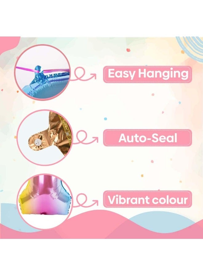 Number 5 Balloon with Detachable Crown, Easy Inflate and deflate reusable, Premium Foil Mylar Balloons for Birthdays, Anniversaries, and Party Decorations(40 inch, Multicolor） - Image 4