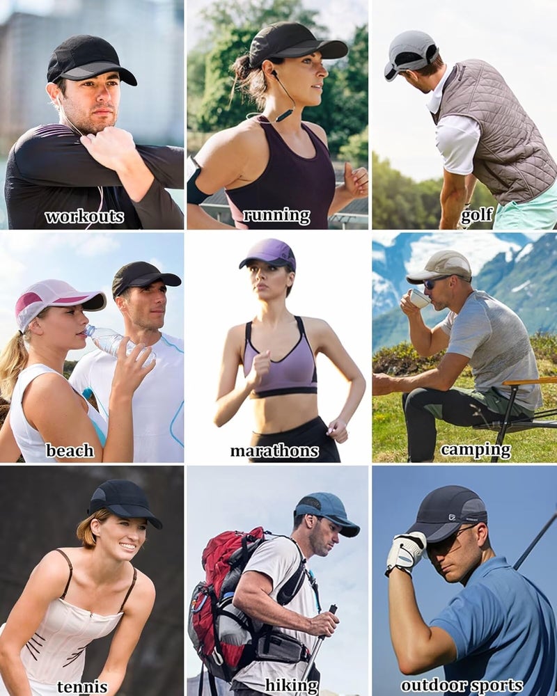 GADIEMKENSD Unstructured Quick Dry Sports Cap Outdoor Sun Protective Unisex - Image 5