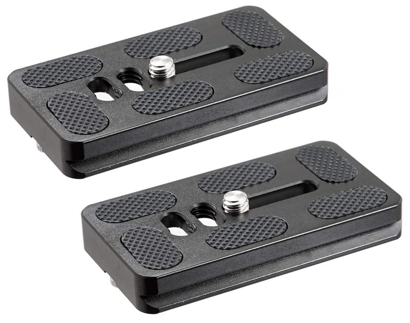 Fotasy (2 Packs) Fotasy 70mm Arca Swiss Plate, 70 mm QR Plate, Quick Release Plate, Arca Type Plate, Tripod Quick Release Plate fits Arca-Swiss Universal Standard Clamp for DSLR Camera Tripod Ballhead - Image 1