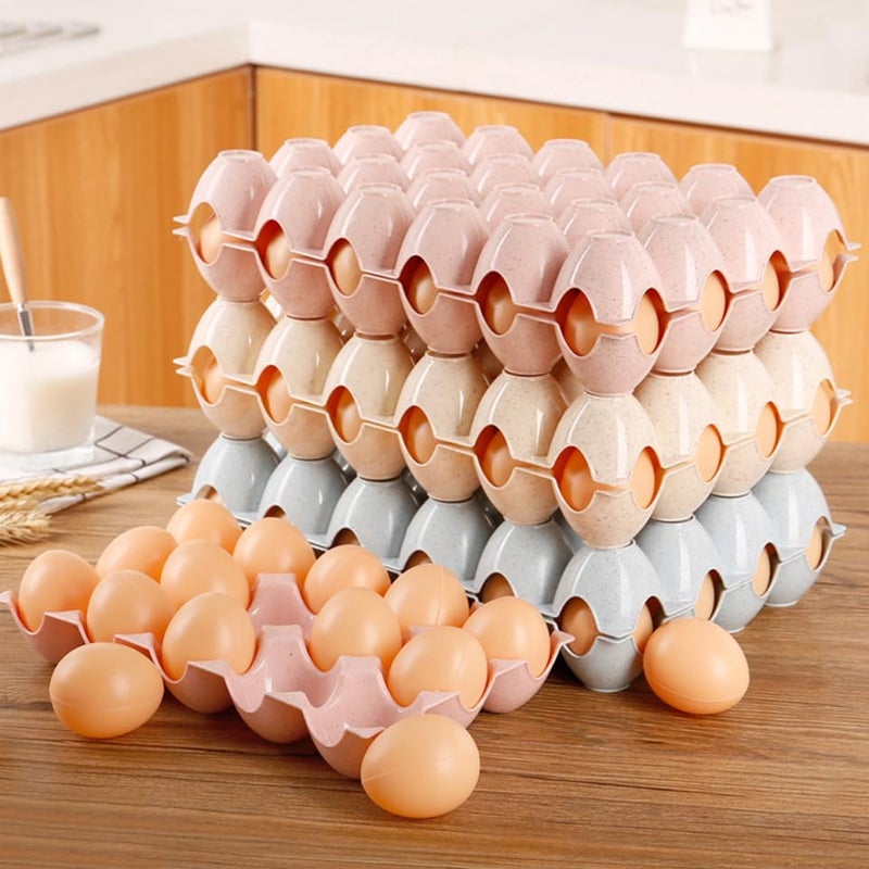 White Ceramic Egg Tray 12 Grid Refrigerator Storage Container Kitchen Egg Holder - Image 5