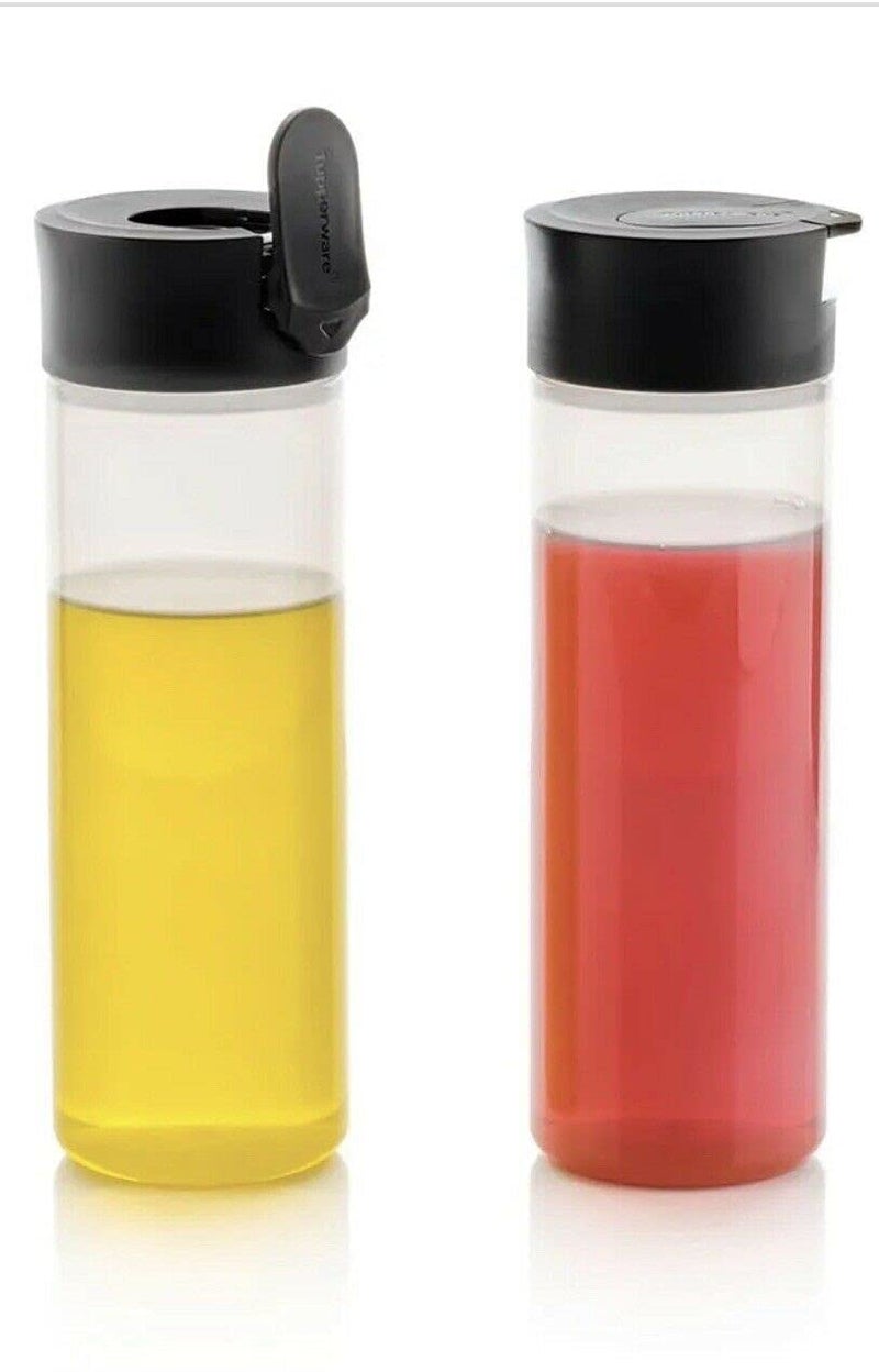Tupperware Set of 2 Squeeze It Bottles 12 oz. Liquid & Airtight Condiment Dispensers - Image 1
