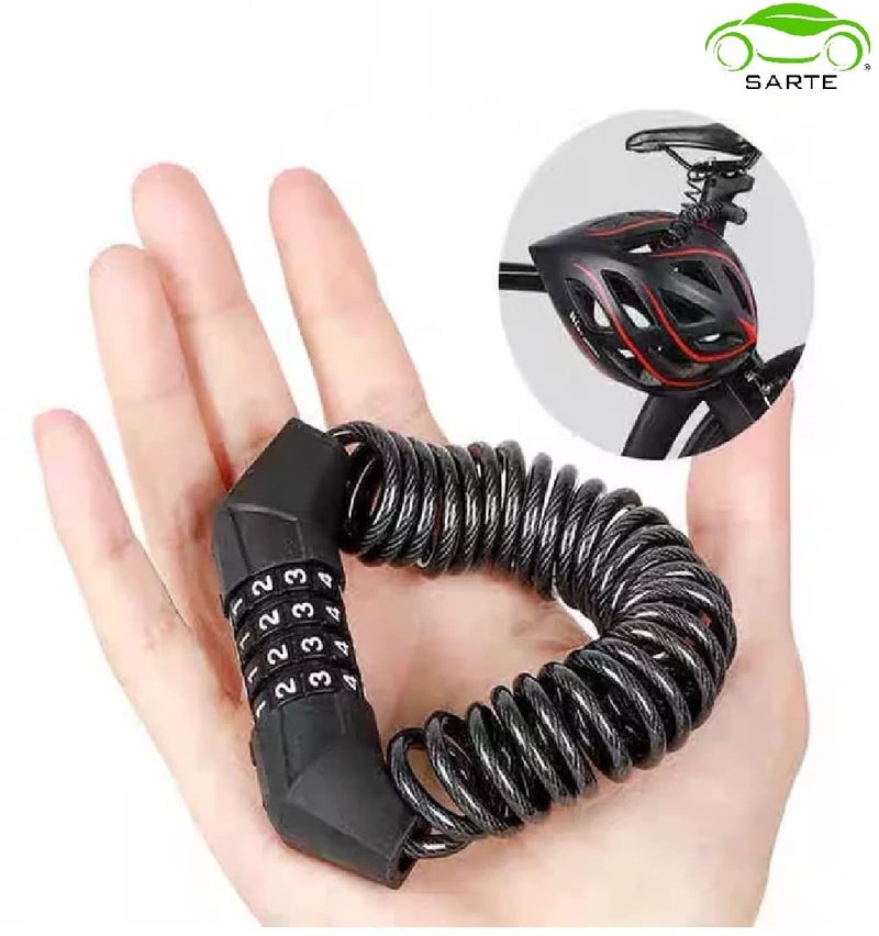 SARTE Multi-Use Lock for Bike, Helmet, Luggage, Anti Lock with Advance Cable Wire | Unfinished (Multi) - Image 2