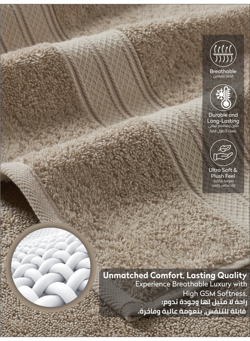 Donetella Premium 100 % Combed Cotton 2-Pcs Bath Towel Set (70 X 140 CM) 600 GSM Large Towel, Highly Absorbent, Quick Dry,Best Towel for Bathroom, Spa And Hotel,White - Image 5