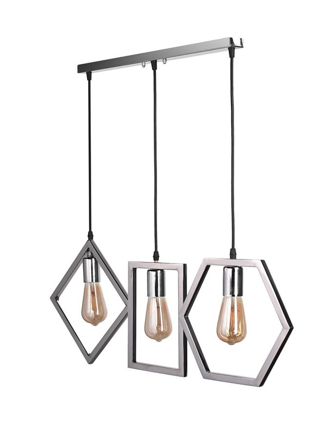 El Rawda Lighting Haa Stainless Ceiling Lamp | modern decorative LED E27 pendant light ceiling lamp hanging | suitable for any room | | Color: Chrome | Size: 70x75 cm - Image 1