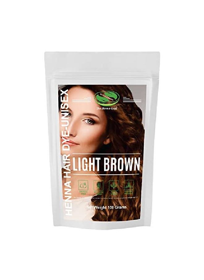 The Henna Guys 1 Pack Light Brown Henna Hair & Beard Dye / Color  - Image 1