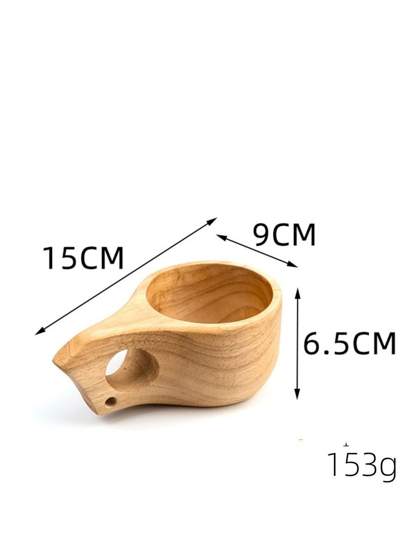 Loquat Natural Rubber Wood Wood Coffee Cup 200ML 