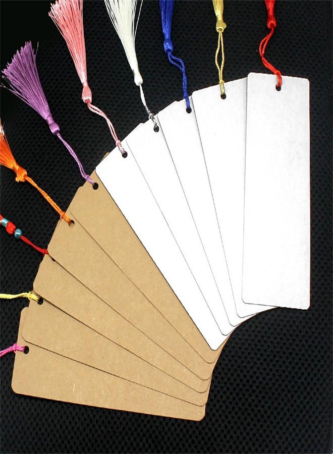 WHTCHSU 20 Pcs Blank Cardstock Bookmarks for DIY Projects and Gifts Tags, White, 5.5 X 1.9 inch (White) - Image 5