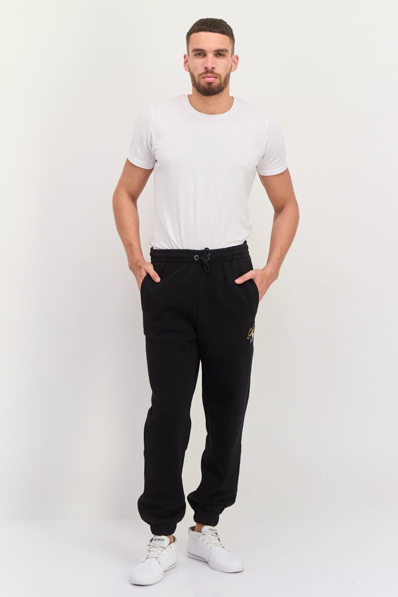Gotcha سروال جوجر للرجال بقصة عادية مع شعار مطرز، مجموعة سوداء - Image 4