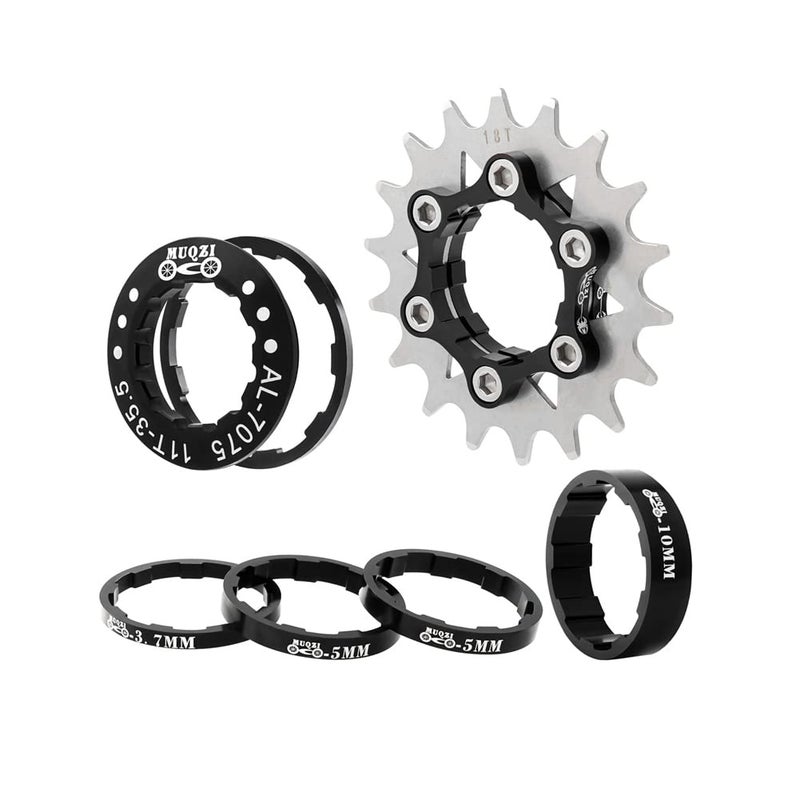 Bibike Single Speed Conversion Kit 13T/14T/15T/16T/17T/18T/20T/22T Single Speed Cassette & Spacers - Image 1