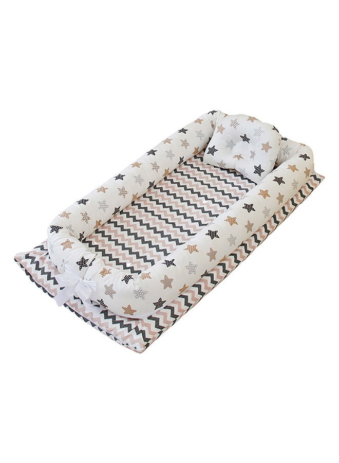 Bumble & Bird Portable Baby Nest With Pillow - Stars - Image 1