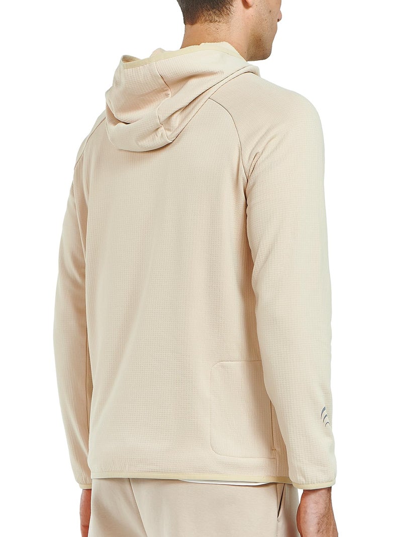 NORTHYARD Men's Running Hoodie Lightweight Fleece Workout Pullover Long Sleeve Cold Weather Hooded Sweatshirts Athletic Gym LIGHTKHAKI XL - Image 4