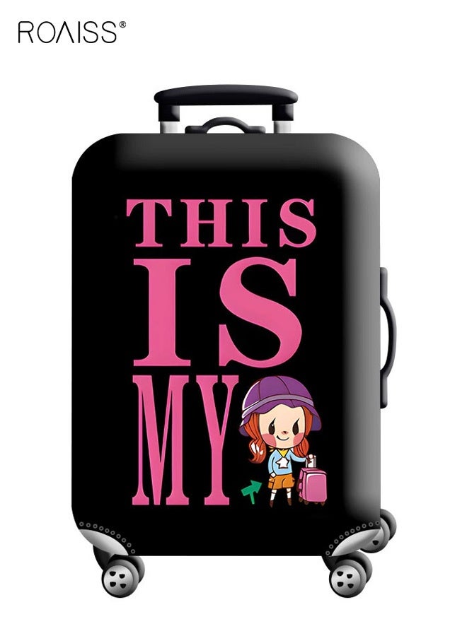 roaiss Thickened Elastic Air Layer Suitcase Protector Luggage Cover Dust Proof Scratch Resistant Telescopic Handle Suitcase Sleeve - Image 1