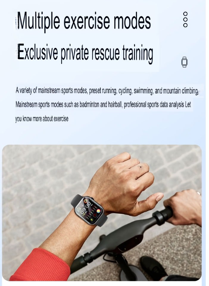 Bluetooth Smart Sports Watch, Water Resistant Durable Health Monitoring Wrist Watch, Lightweight And Comfortable Wireless Charging Smart Watch, (1pc, Silver) - Image 2