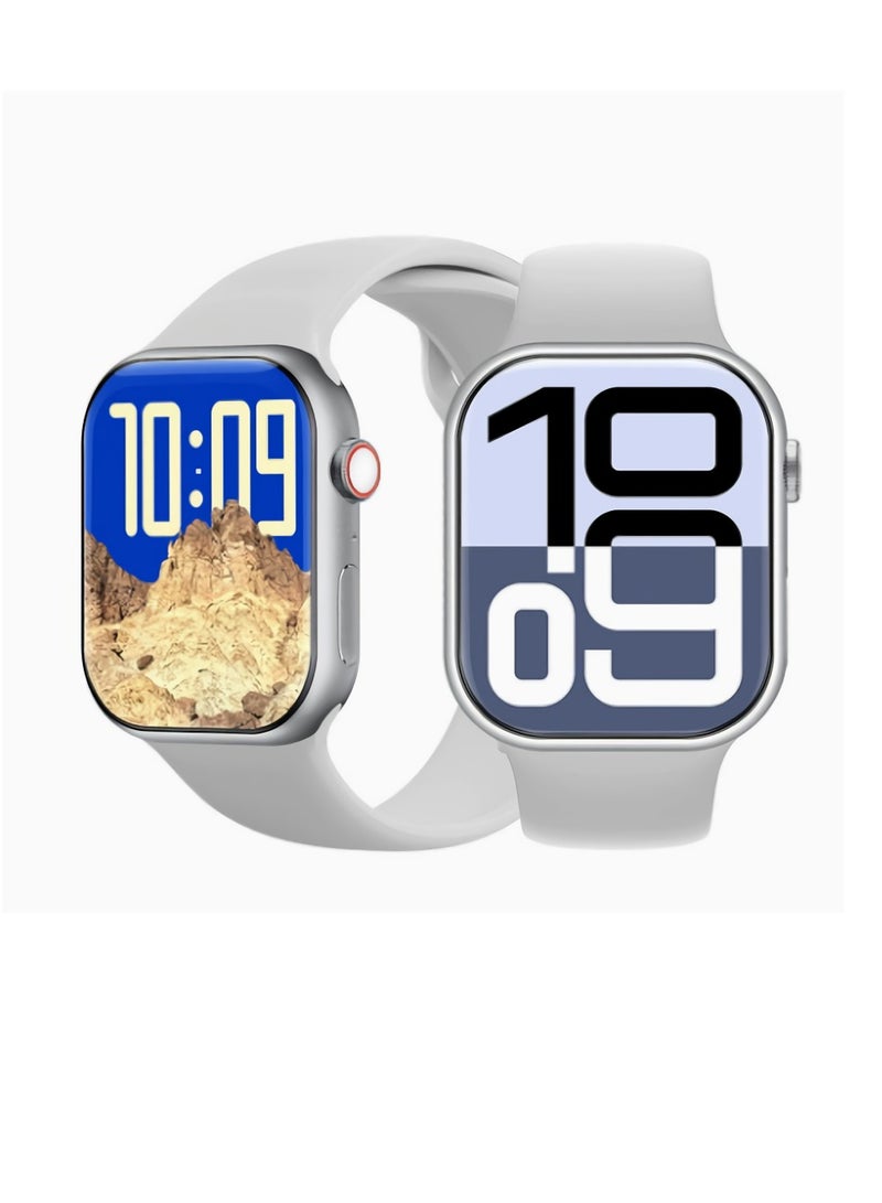 Bluetooth Smart Sports Watch, Water Resistant Durable Health Monitoring Wrist Watch, Lightweight And Comfortable Wireless Charging Smart Watch, (1pc, Silver) - Image 1