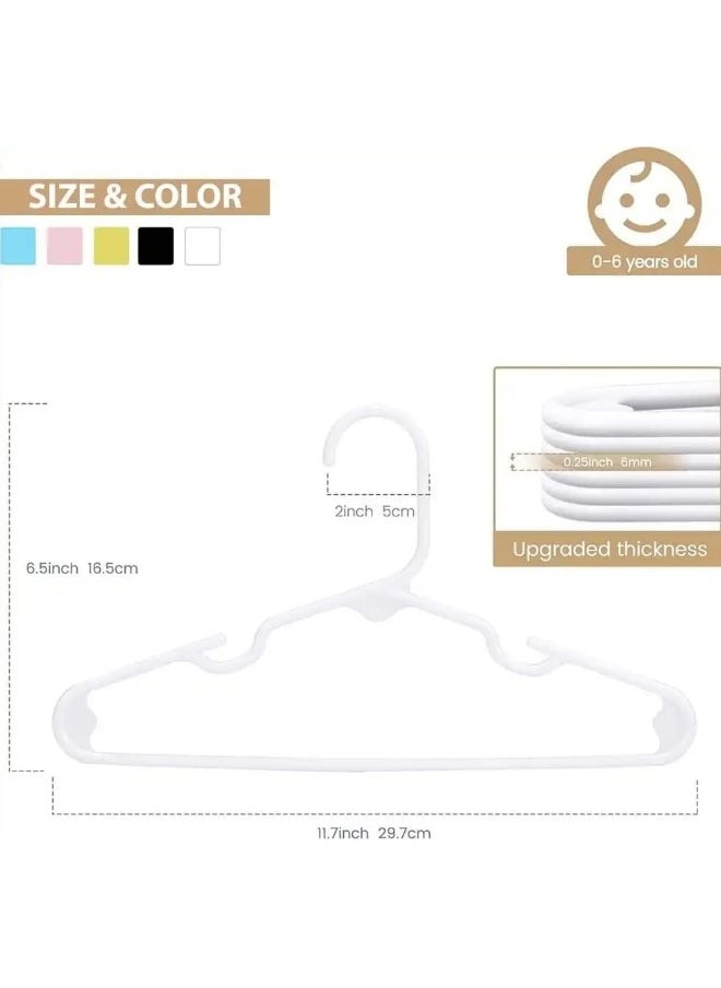 HOUSE DAY - House Day Kids Hangers 40 Pack, Premium Baby Hangers for Closet, Slim Plastic Hangers Cute Infant Hangers, Durable Kids Clothes Hanger Toddler Hangers, Childrens Hangers Baby Hangers for Nursery White - Image 1